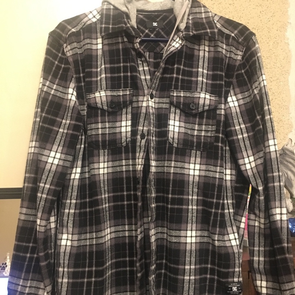 Flannel Shirt With Hood